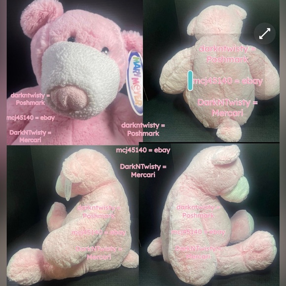 JUMBO REALLY BIG RARE VHTF BNWT VINTAGE Mary Meyer Huge Pink Teddy Bear GR8 Gift - Picture 3 of 15